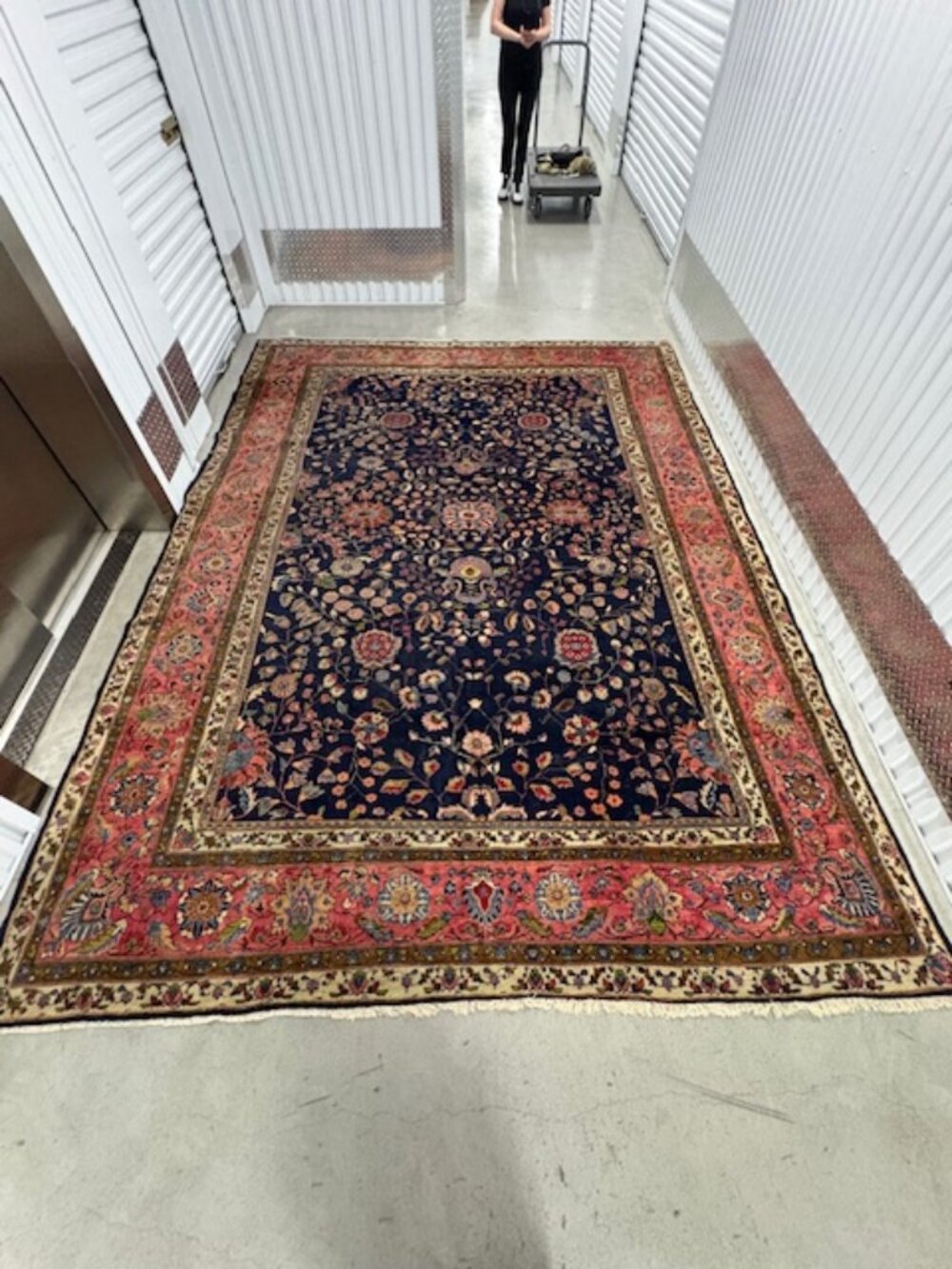 Antique Persian Seruk Farahan floral rug room szie 9x12 ft